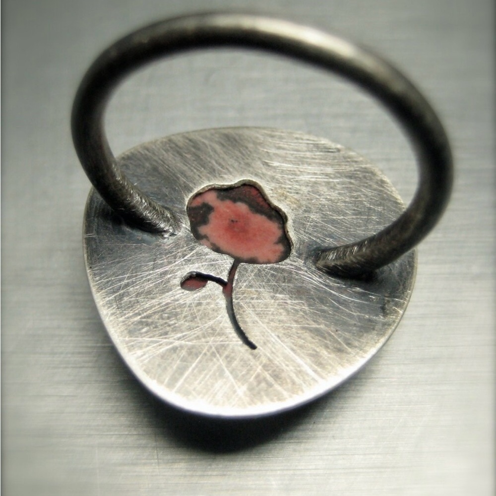 Poppy Jasper and Sterling Ring size 7.5 - Picture 4 of 4